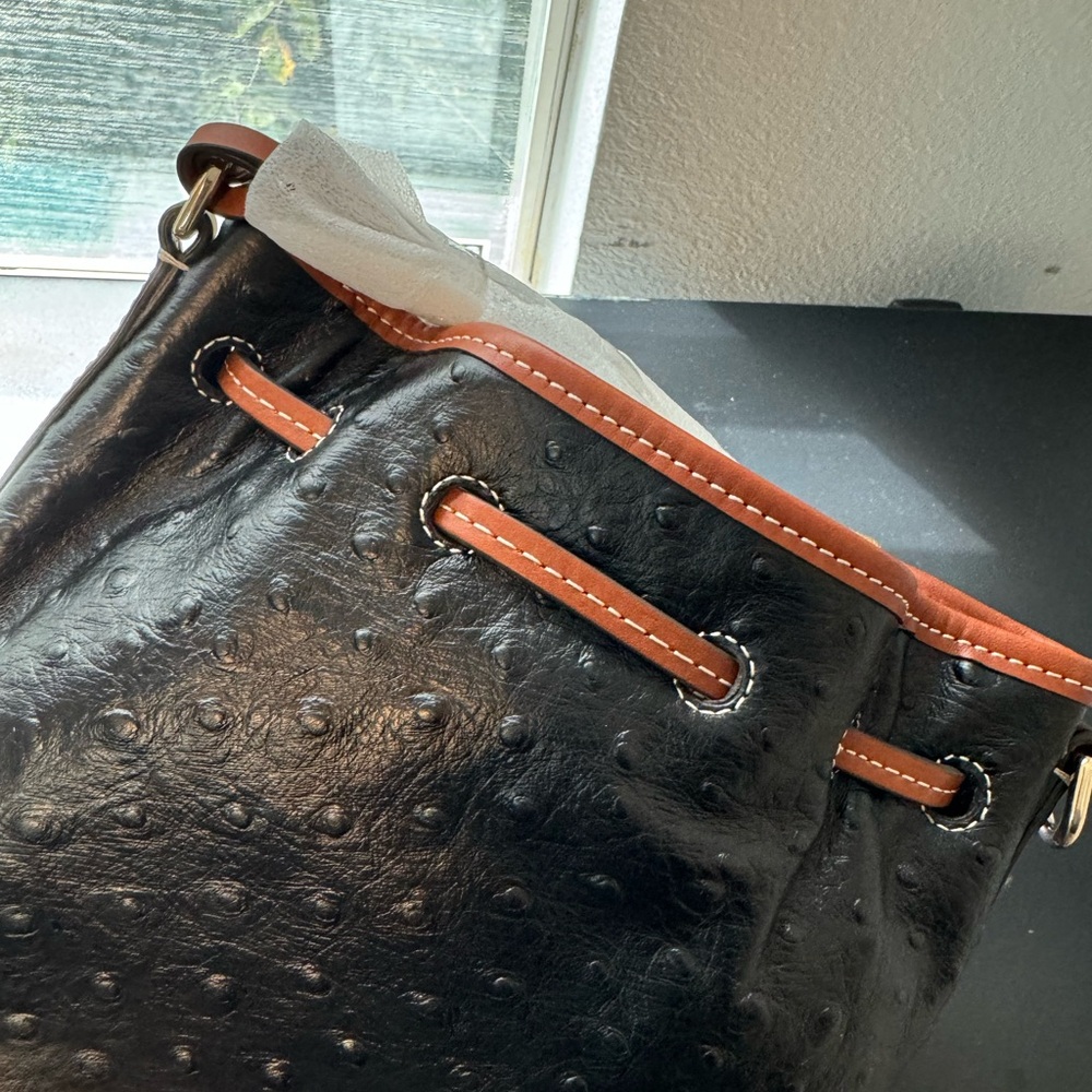 Dooney & Bourke Ostrich Small Drawstring - Picture 10 of 12